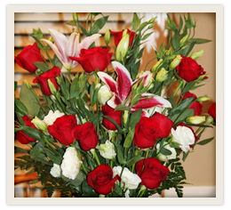 Red Roses and Lilies